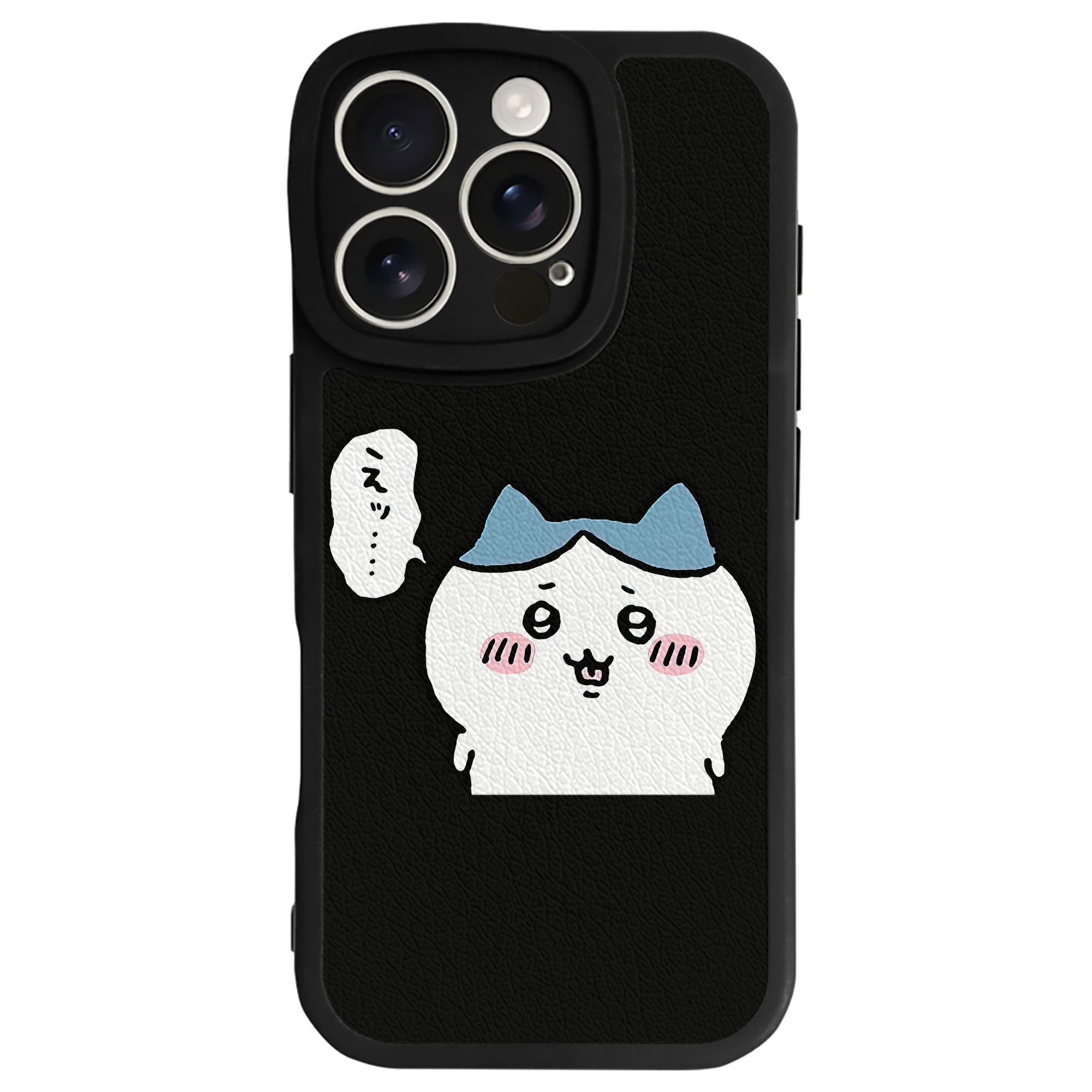 （画像用） ちいかわ ハチワレ Chii-kawa hachiware 【iPhone 16シリーズ対応】シリコンスマホケース（レザー調） 材質：シリコン